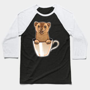 Cute Ferret In A Cup |Ferret Mom Dad |Ferret Gifts |Ferret Baseball T-Shirt